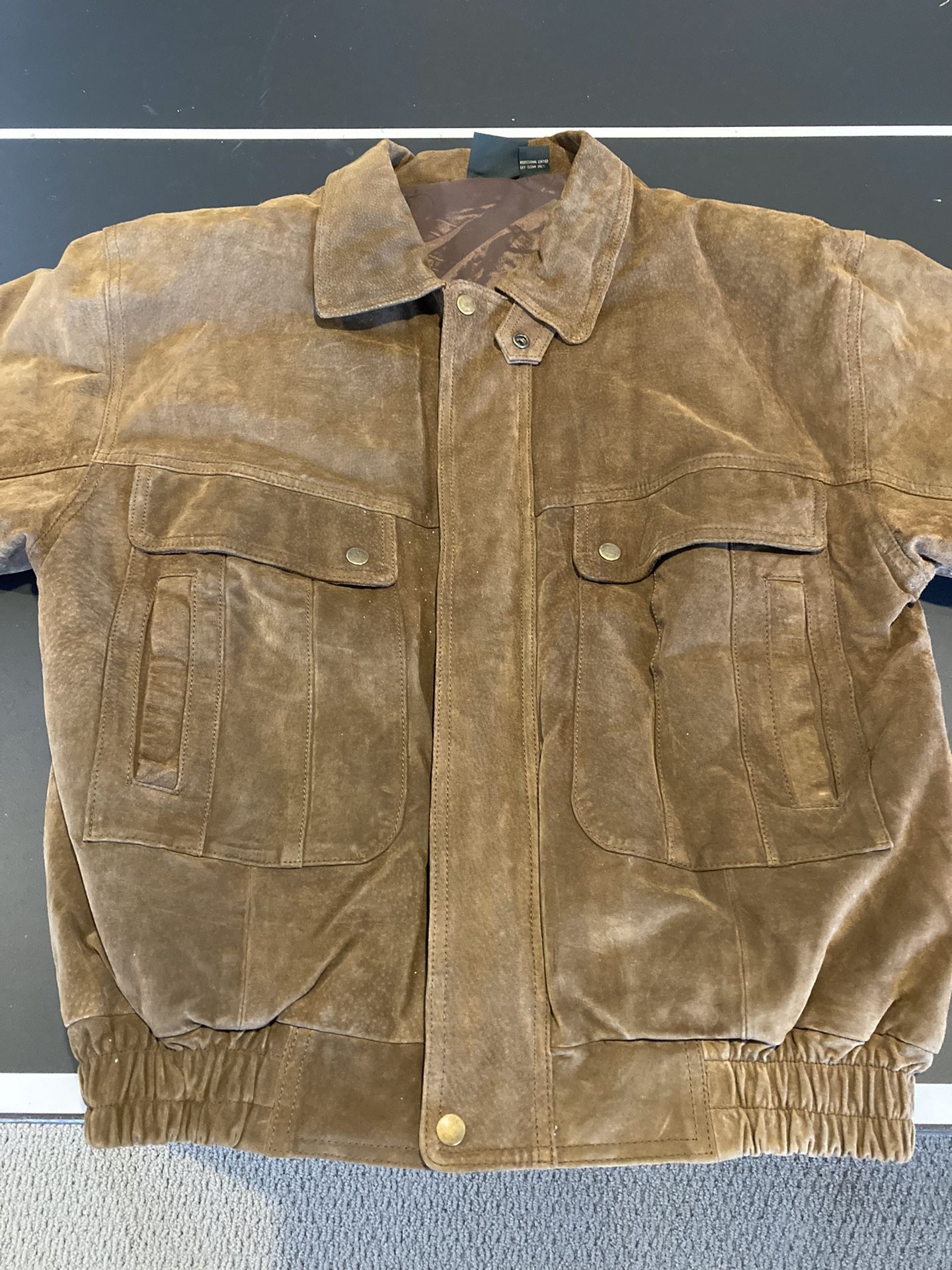 Brown Leather Jacket Sz L