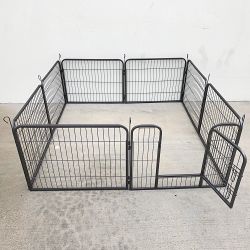 New $85 Heavy Duty 24” Tall x 32” Wide x 8-Panel Pet Playpen Dog Crate Kennel Exercise Cage Fence Play Pen 