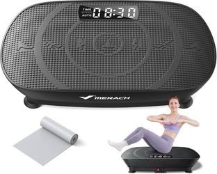 MERACH CV30 Pro Curved Vibration Plate Exercise Machine, Powerful & Quiet 400lbs Capacity, Whole Body Workout Equipment for Lymphatic Drainage, Shake
