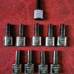Gel Soak Off Nail Polish, 10 Bottes. NEW