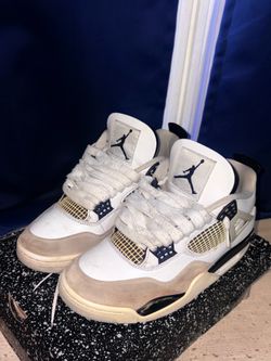 Used Authentic Air Jordan 4s Military Black