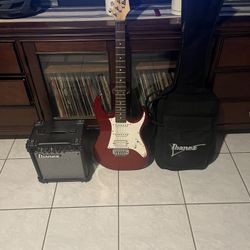 Ibanez Electric Guitar with Ibanez Amp. 