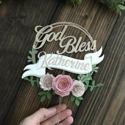 God Bless Cake Topper