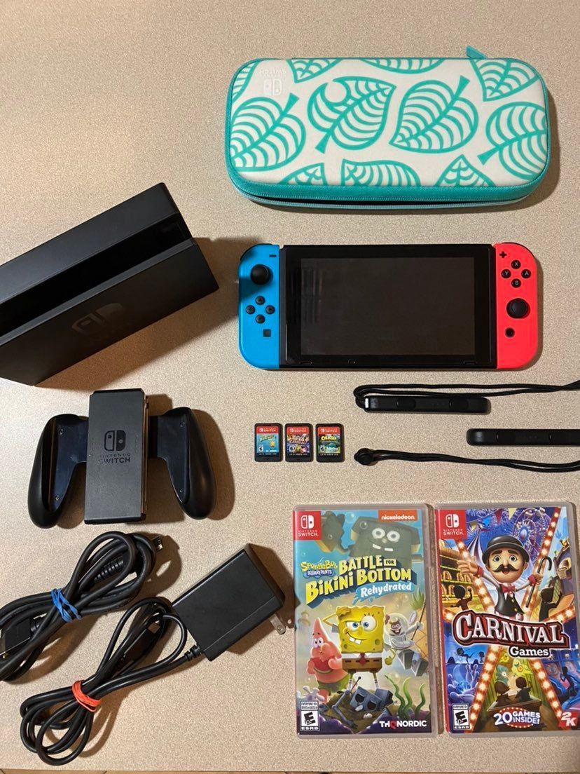 Nintendo Switch Console with 3 Games!