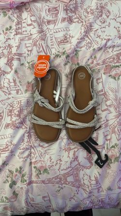 Girls, silver sandals