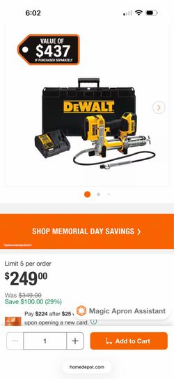 Dewalt grease gun