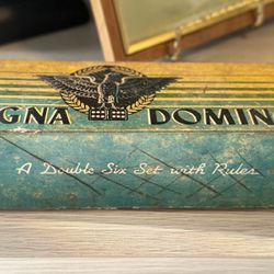 Vintage Magna Dominoes Double Six Set, The Embossing Co. 