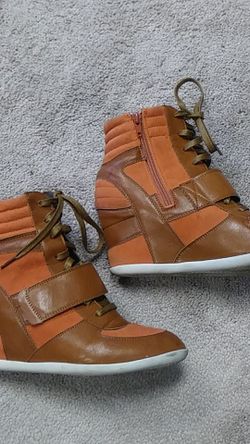 Orange wedges Sneakers By Bakers sz9