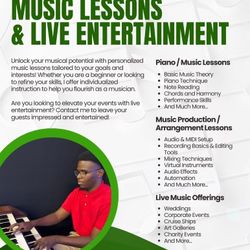Piano Lessons And Live Entertainment 