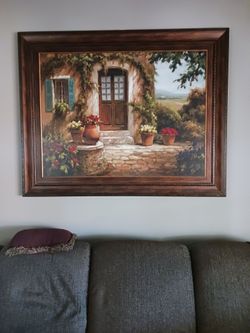Framed street painting