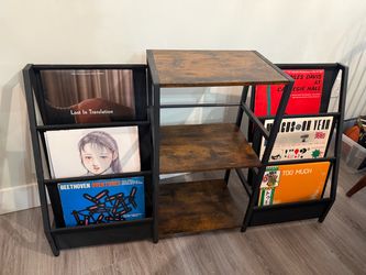 Storage shelves Records magazine books