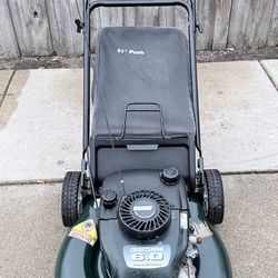 Craftsman push lawnmower works well, cash only