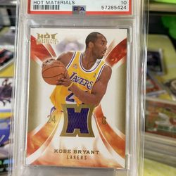 Kobe Bryant Hot Material Psa 10 $550