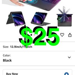 Keyboard Case for iPad Pro 13, iPad Pro Case with Keyboard,360° Rotatable,Toupad, Backlits, Pencil holder.