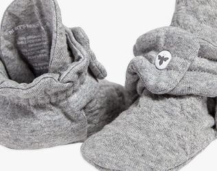 Unisex Baby Booties, Organic Cotton Adjustable Infant Shoes