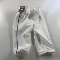 Mizuno Premier Youth Small Baseball Pants Short Knickers Pant White w Royal Pipe