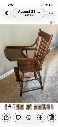 Vintage wooden high chair