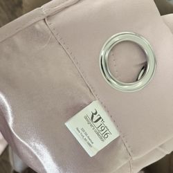 Paris Canvass And Pink Curtains 