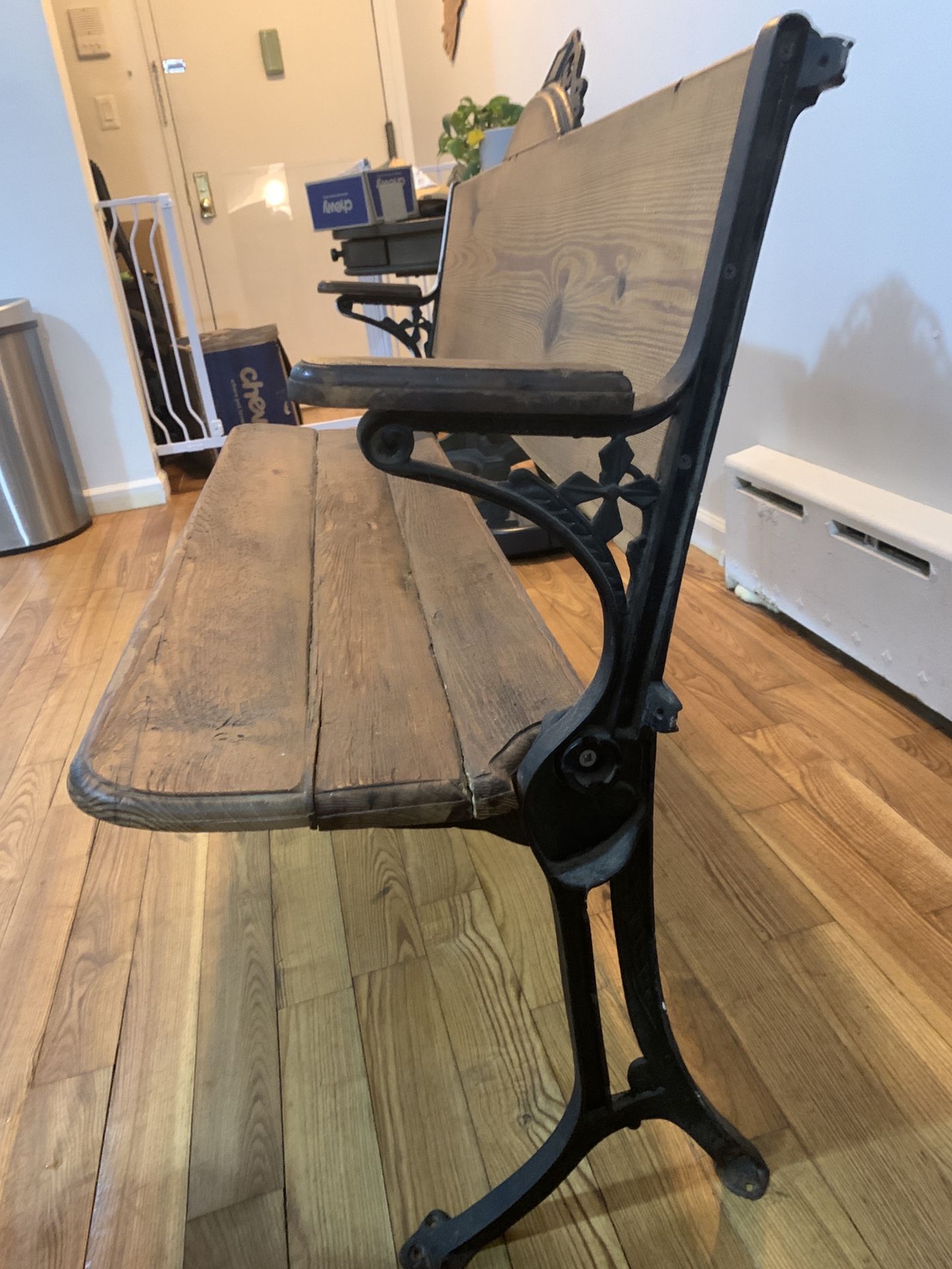 Vintage Baker, Pratt & Co. Bench (1800s) school recitation bench