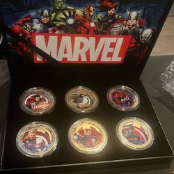 Gold Plated 6 Coin Marvel Studios Collector Series