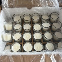 Ivory Glass Votive Candles