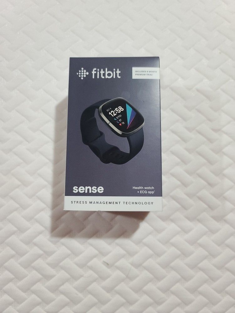 Fitbit Sense Health Watch + ECG App. Also Comes With Extras