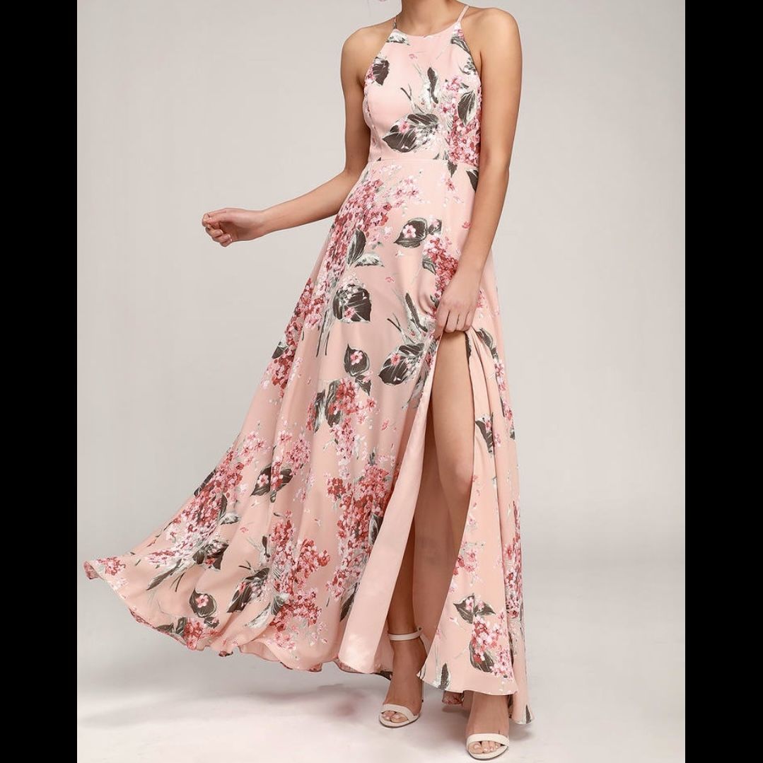 Lulus Daley Floral Maxi Dress