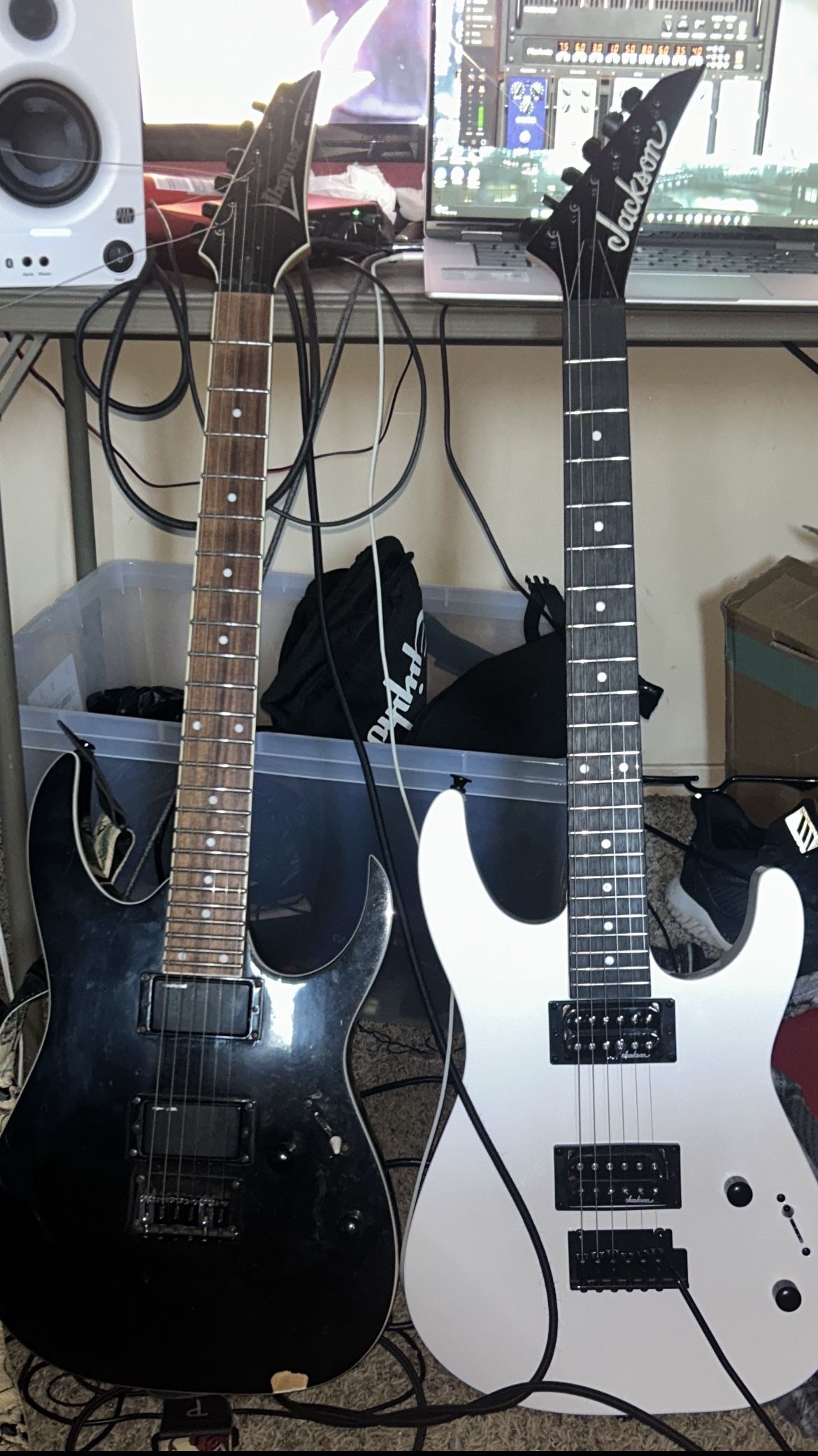 Ibanez rg2ex1 and Jackson strat style body