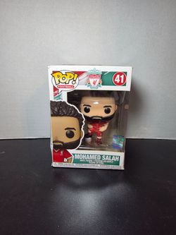 Funko Pop Mohamed Salah Liverpool LFC #41 Vinyl Figure . Damage Box
