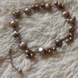 Multiple Color Freshwater Pearls Bracelet 