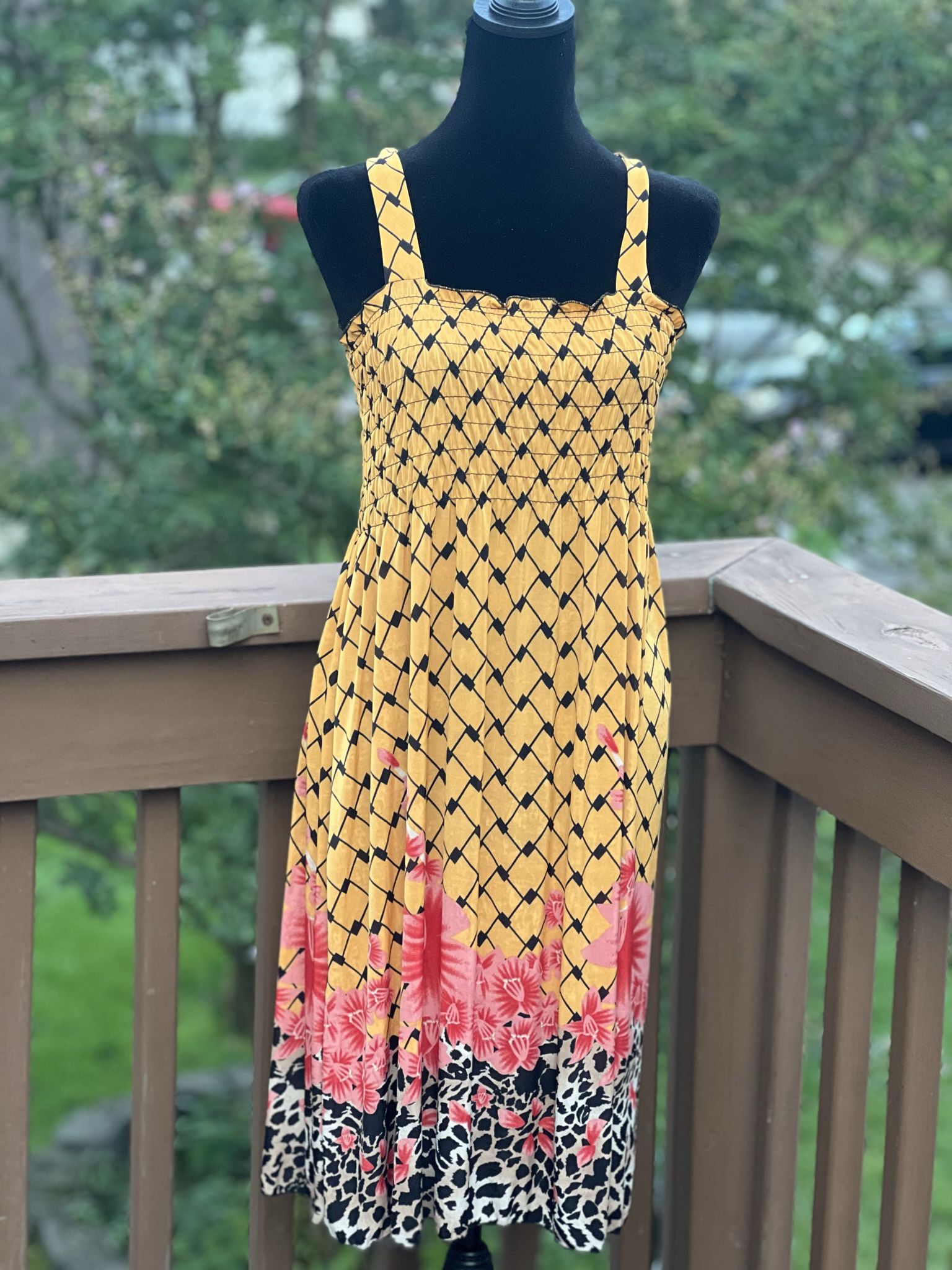 Floral/cheetah/geometric Print Dress (women’s XL)