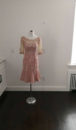New Sz4 Pink Short Mother Of Bride Dress