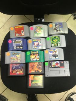 Nintendo 64, snes, Genesis games