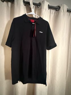 Authentic Hugo Boss Black Polo Shirt with Tags L