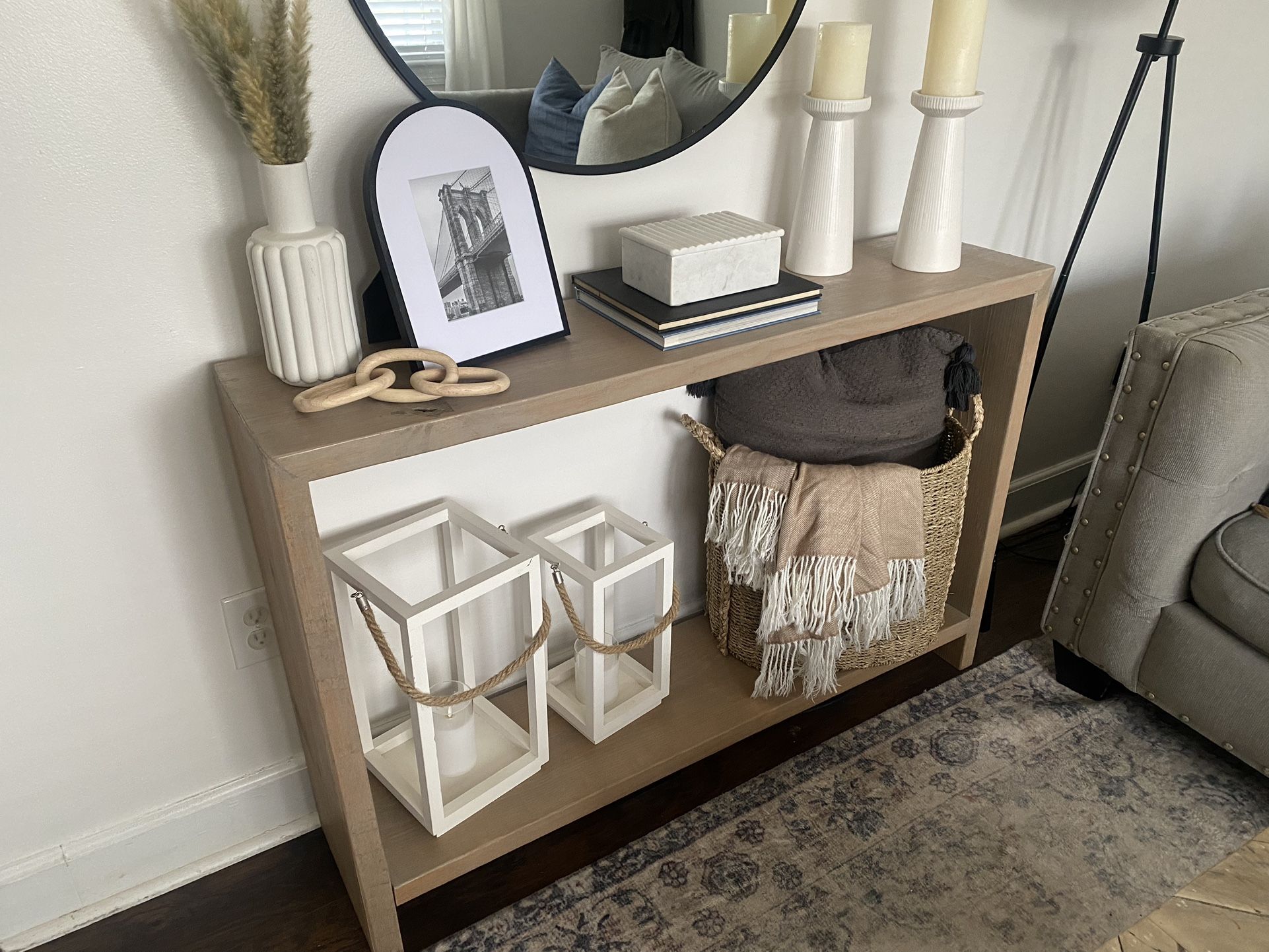 Wood Console Table