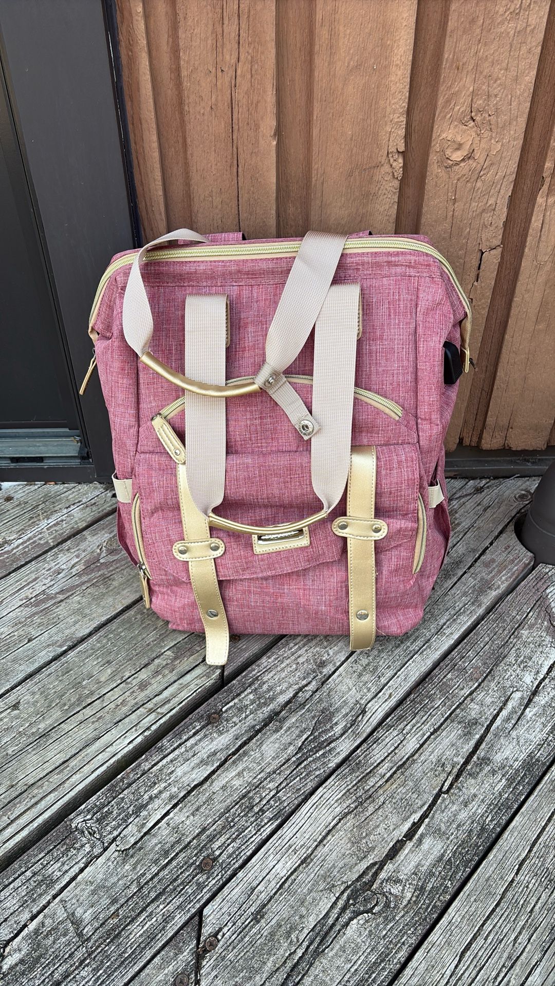 Pink Backpack For Electronics