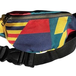 Colorful Geometric Fanny Pack 6 x 11 EUC
