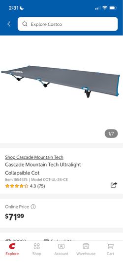 Cascade Mountain Tech Ultralight Collapsible Cot