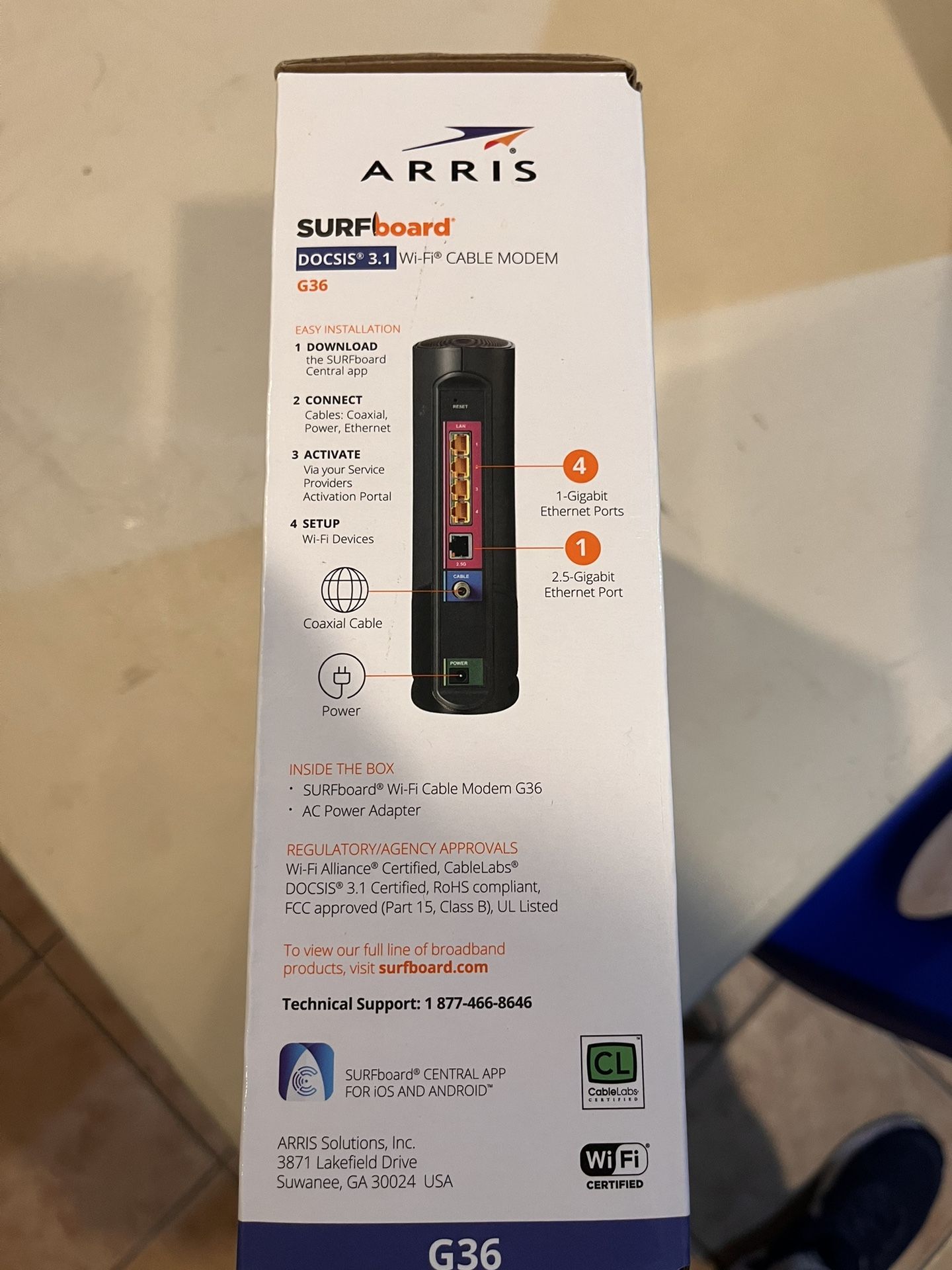 ARRIS - SURFboard DOCSIS 3.1 Multi-Gig Cable Modem & Wi-Fi 6 Router