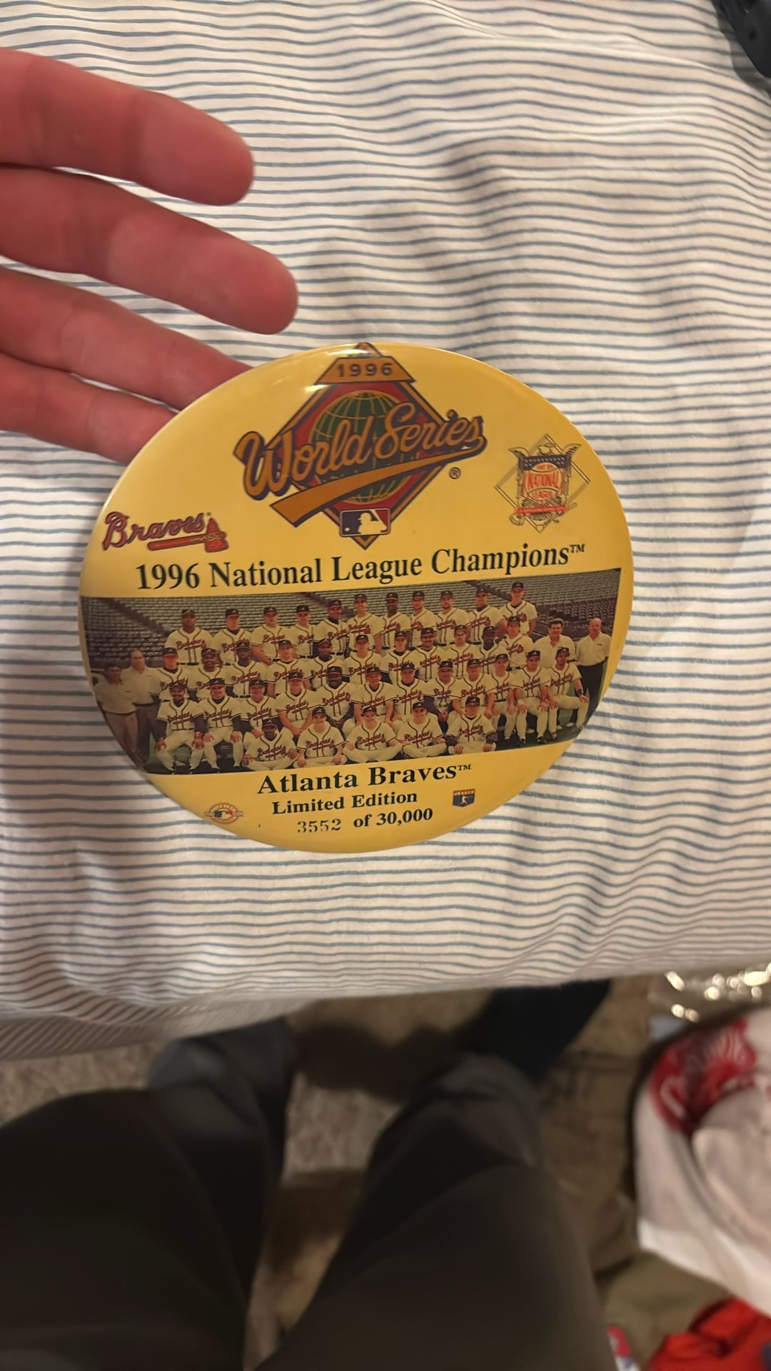 Numbered 3552 Out Of 30,000 From The 1996 Braves Team. Must Have For The Real Fans And Highly Sought After