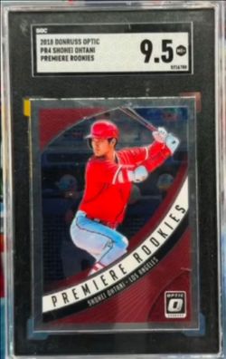 Shohei ohtani rookie card graded 9.5 on premium cardstock