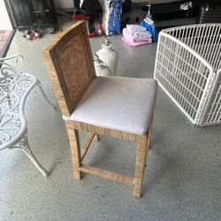 Barstool Vanity Counter Stool - Rattan