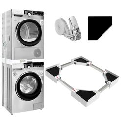 29 inch Washer Dryer Stacking Kit, Universal Stacking Kit for Washer and Dryer, Adjustable 29"/28"/27"/26"/25"/24" Washer and Dryer Stacking Kit with 