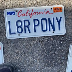 Collectable Ca. License Plate