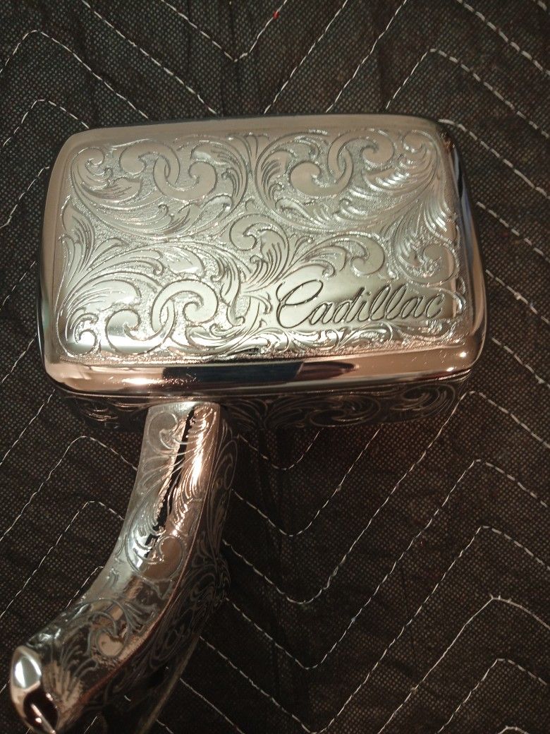 Cadillac Mirrors And Door Handles Custom Engraving LOWRIDER CADILLAC