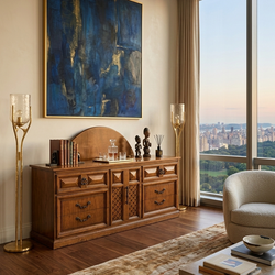 70” Vintage DIXIE Triple Dresser / Credenza - Spanish Mediterranean