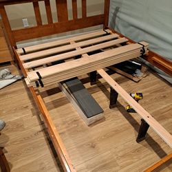 All Wood Double Bed Frame