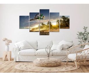 Dirt Bike Pictures on Canvas Wall Art Cool Paintings