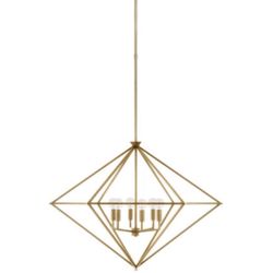 Julie Neill 6 - Light Chandelier By Julie Neill. Color:  Gild. 30.75”Hx48.5”Wx28.5”D. New open box inspected. MSRP $1771. Our price $845 + sales tax  