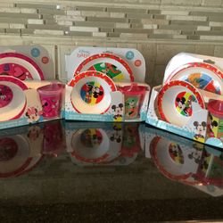 Disney Baby Boys' 3-Piece Mickey Mouse Dinner Time Set $12 Each Or 3 For $30 New